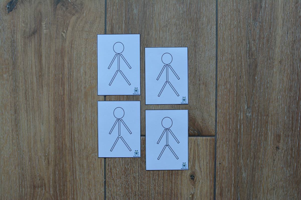 Układamy patyczki i nakrętki